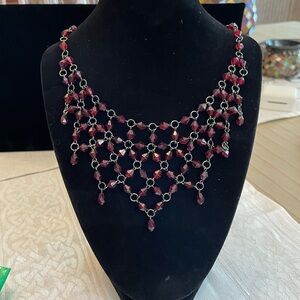 Elegant Red Beaded Necklace